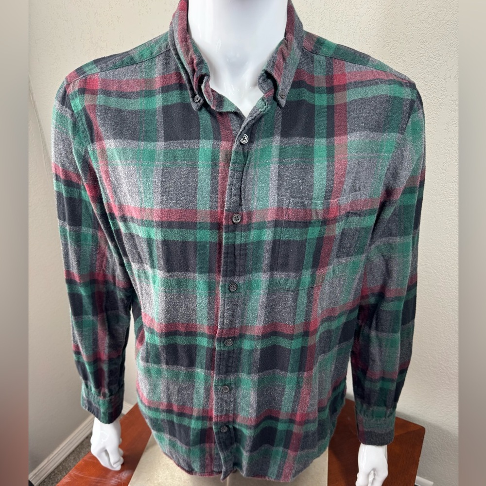 Plaid Button-Up flannel shirt by St. John’s Bay
